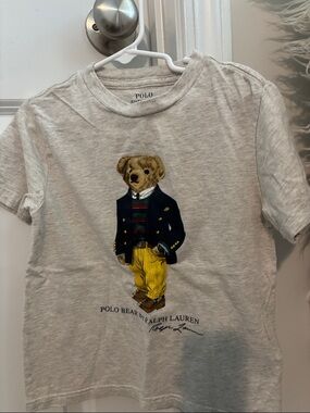 Polo by Ralph Lauren Kids' Gray Polo Bear Graphic Tee